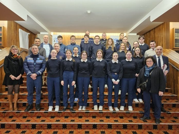 Cadets du Morbihan lors d'une rencontre institutionnelle